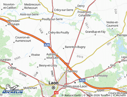 Mappa MICHELIN Barenton-Bugny - ViaMichelin
