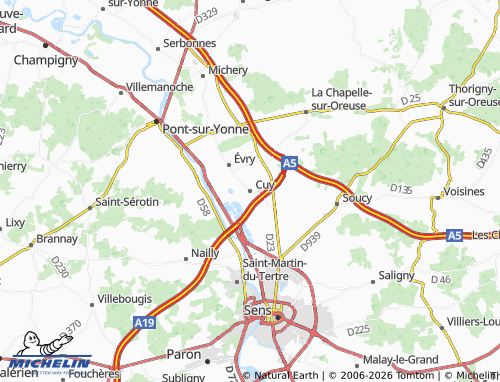 MICHELIN Cuy map - ViaMichelin