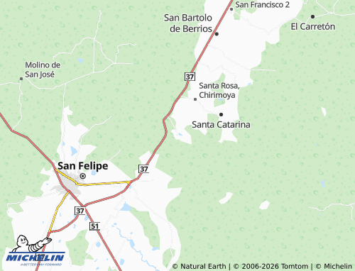 Mappa MICHELIN Puerto de Sandoval - ViaMichelin