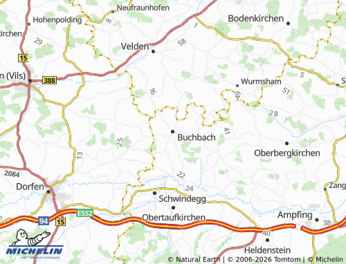 Mappa MICHELIN Buchbach - ViaMichelin