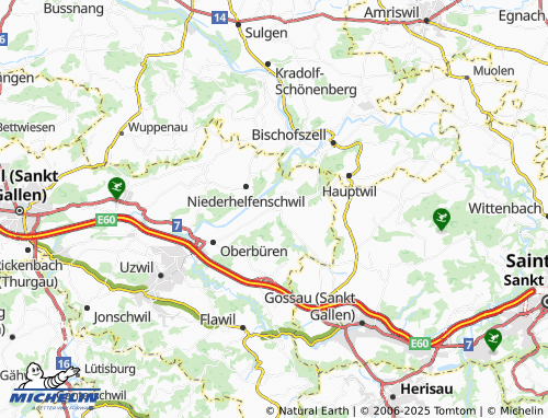 Kaart MICHELIN Niederbüren - ViaMichelin