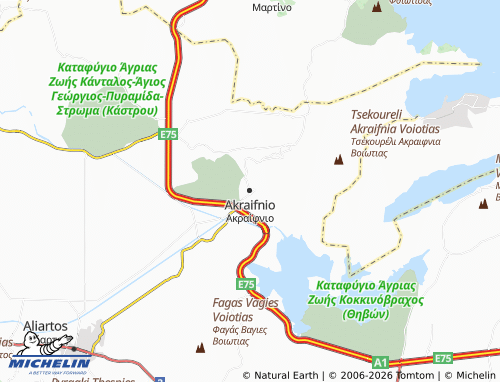 MICHELIN Akraifnio map - ViaMichelin