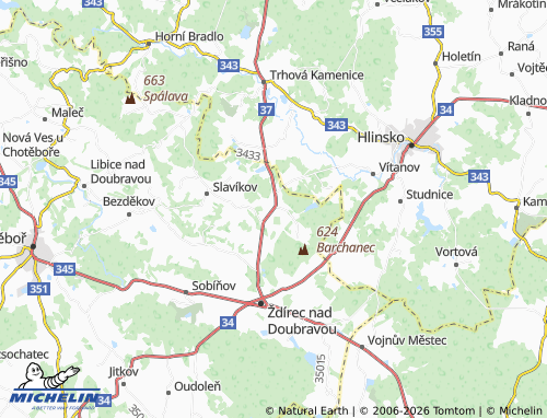 Mappa MICHELIN Údavy - ViaMichelin