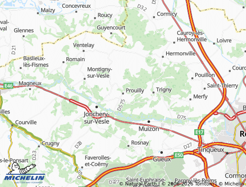 MICHELIN Prouilly map - ViaMichelin