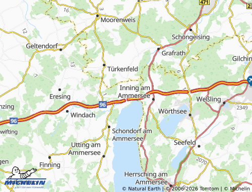 Mappa MICHELIN Eching am Ammersee - ViaMichelin