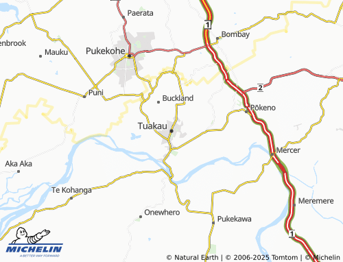 MICHELIN Tuakau map - ViaMichelin