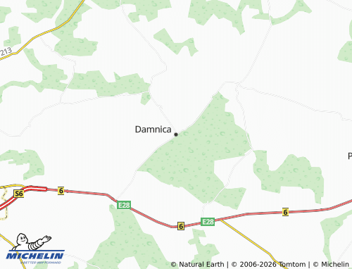 MICHELIN Damnica map - ViaMichelin