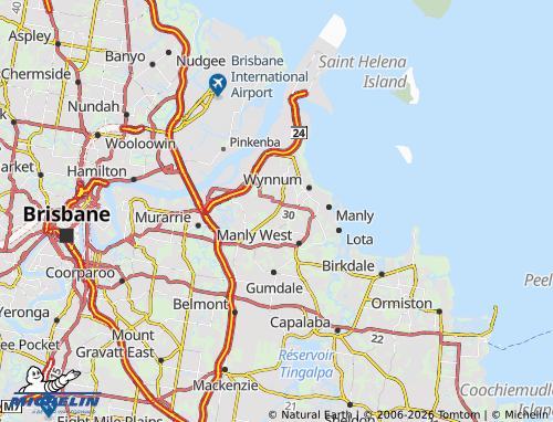 Mapa MICHELIN Wynnum West - ViaMichelin