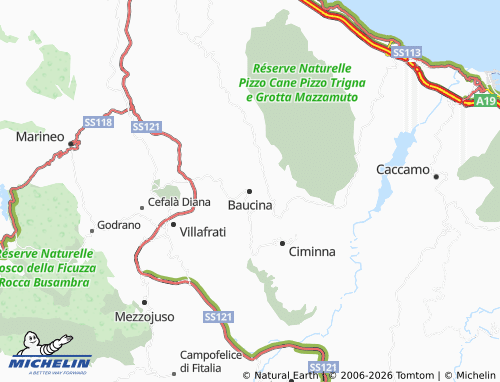MICHELIN Baucina map - ViaMichelin