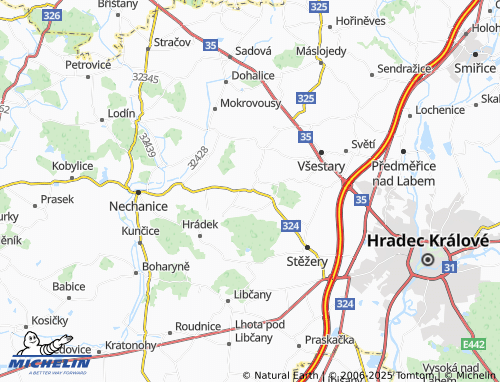 Mapa MICHELIN Dolní Přím - ViaMichelin