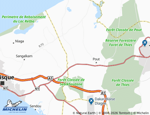 MICHELIN-Landkarte Moussa Mbougane - ViaMichelin