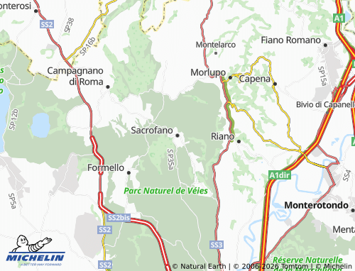 MICHELIN-Landkarte Sacrofano - ViaMichelin