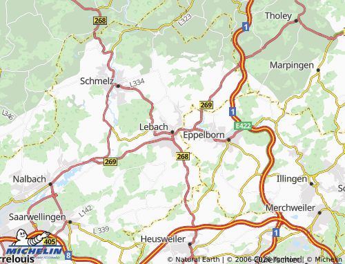 MICHELIN Lebach map - ViaMichelin