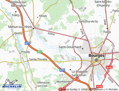 MICHELIN Berry-Bouy map - ViaMichelin