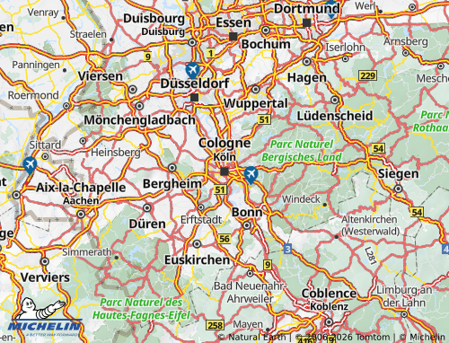 MICHELIN Cologne map - ViaMichelin