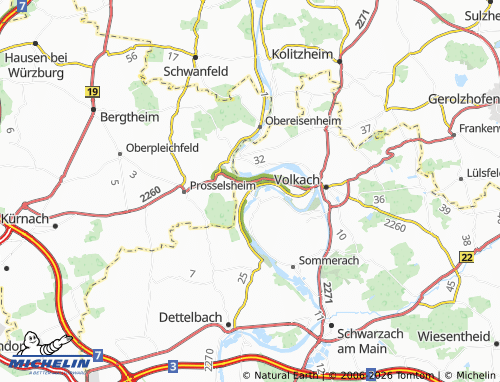 MICHELIN-Landkarte Escherndorf - ViaMichelin