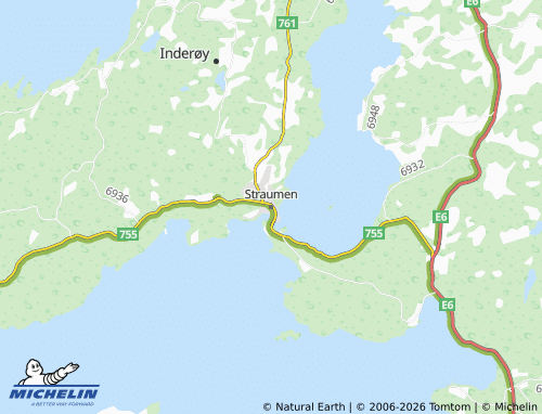 MICHELIN-Landkarte Straumen - ViaMichelin