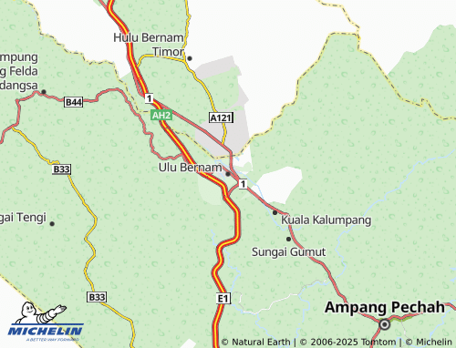 MICHELIN Ulu Bernam map - ViaMichelin