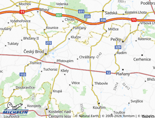 Mapa MICHELIN Chrášťany - ViaMichelin