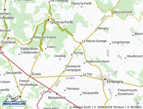 Mapa MICHELIN Puchay - ViaMichelin