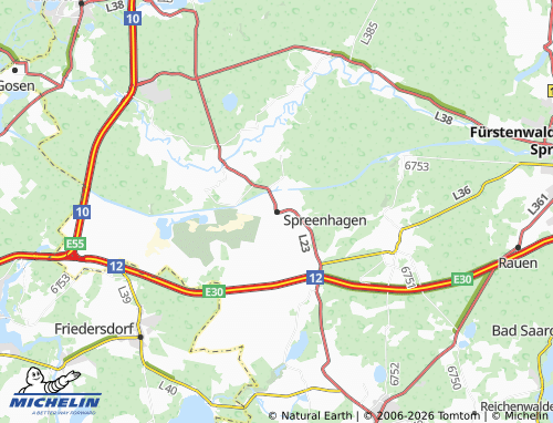 MICHELIN Spreenhagen map - ViaMichelin