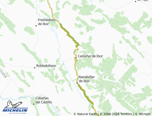 Kaart MICHELIN Castañar de Ibor - ViaMichelin