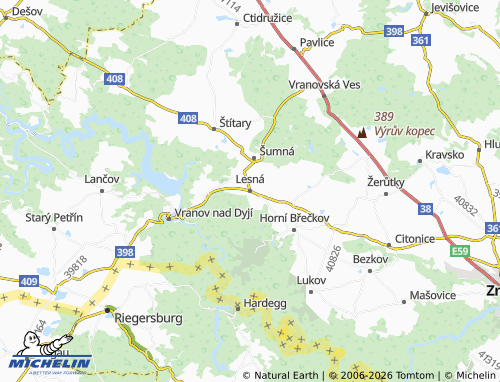 Mappa MICHELIN Lesná - ViaMichelin