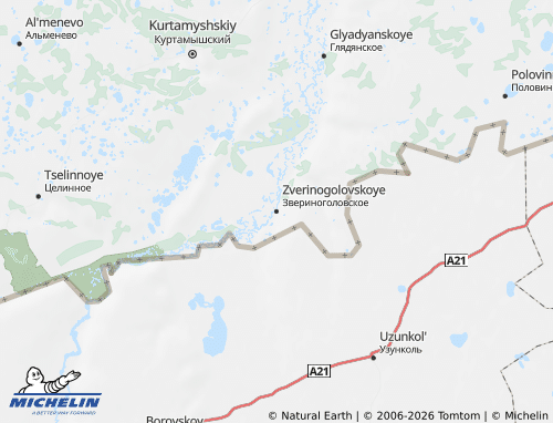 MICHELIN-Landkarte Swerinogolowski Rajon - ViaMichelin