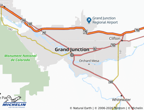 Carte MICHELIN Grand Junction - ViaMichelin
