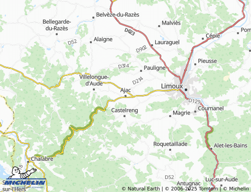 MICHELIN-Landkarte Ajac - ViaMichelin