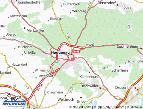 MICHELIN Haguenau map - ViaMichelin