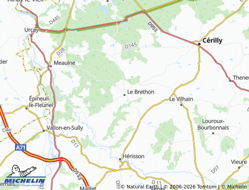 Mapa MICHELIN Le Brethon - ViaMichelin