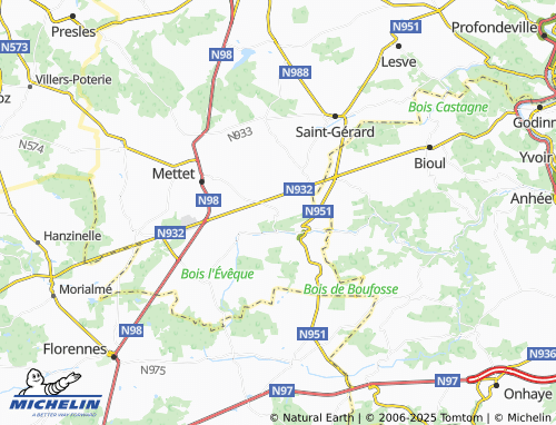 MICHELIN Furnaux map - ViaMichelin