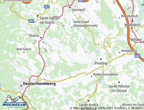 MICHELIN-Landkarte Mettersdorf - ViaMichelin