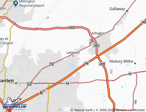 Mapa MICHELIN Lakeland - ViaMichelin