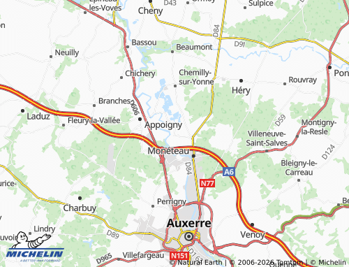 Mappa MICHELIN Gurgy - ViaMichelin