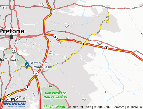 MICHELIN Faerie Glen Extension 36 map - ViaMichelin