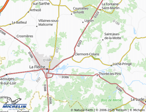 MICHELIN Clermont-Créans map - ViaMichelin