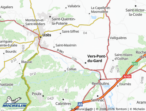 MICHELIN Argilliers map - ViaMichelin