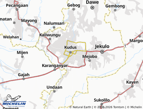 Carte MICHELIN Wergu Kulon - ViaMichelin