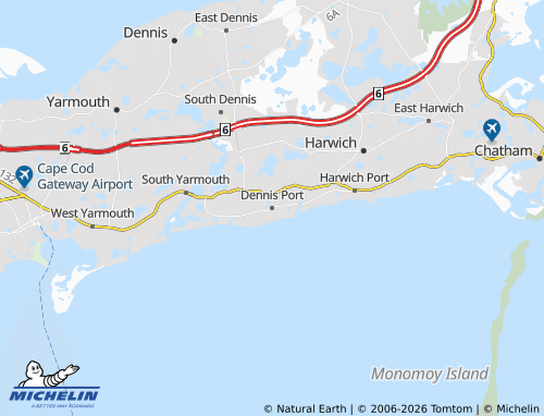 Mappa MICHELIN Dennis Port - ViaMichelin