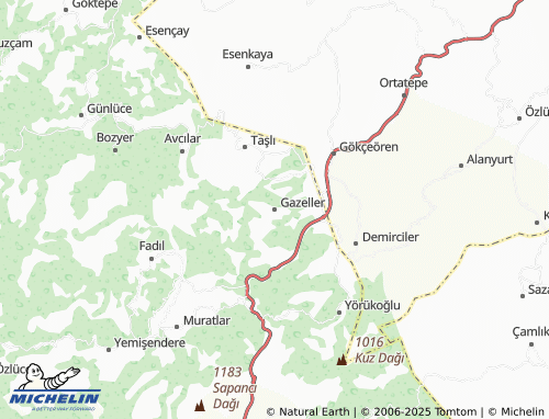 MICHELIN Gazeller map - ViaMichelin