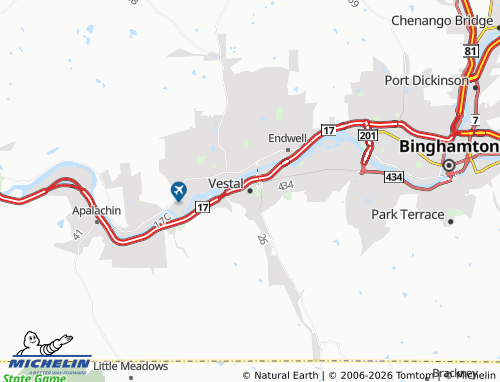 Mapa MICHELIN Vestal - ViaMichelin