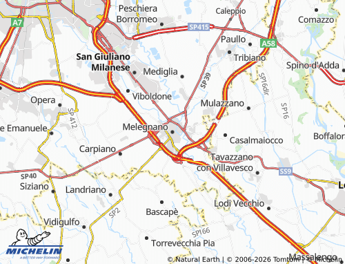 Mappa MICHELIN Melegnano - ViaMichelin