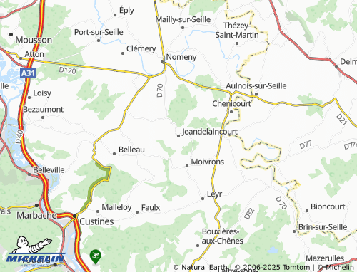 MICHELIN Jeandelaincourt map - ViaMichelin