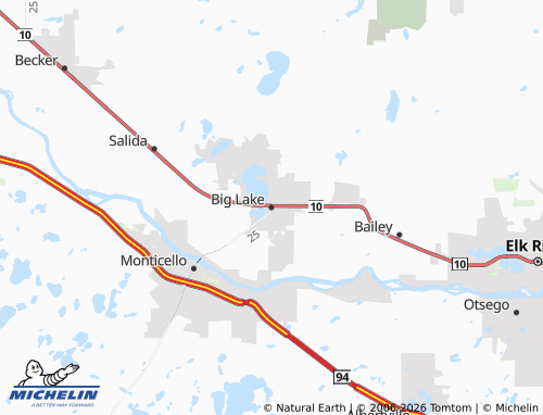 Carte MICHELIN Big Lake - ViaMichelin