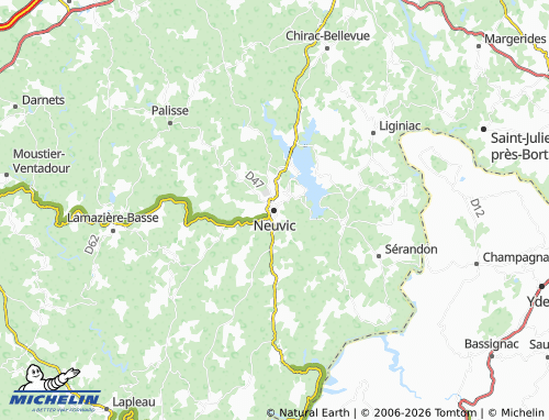 MICHELIN Neuvic map - ViaMichelin