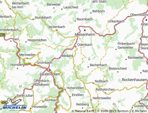 MICHELIN Adenbach map - ViaMichelin