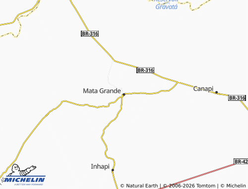 Mapa MICHELIN Mata Grande - ViaMichelin