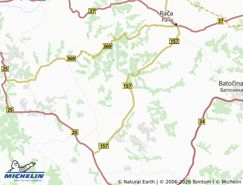 Mapa MICHELIN Veliko Krčmare - ViaMichelin